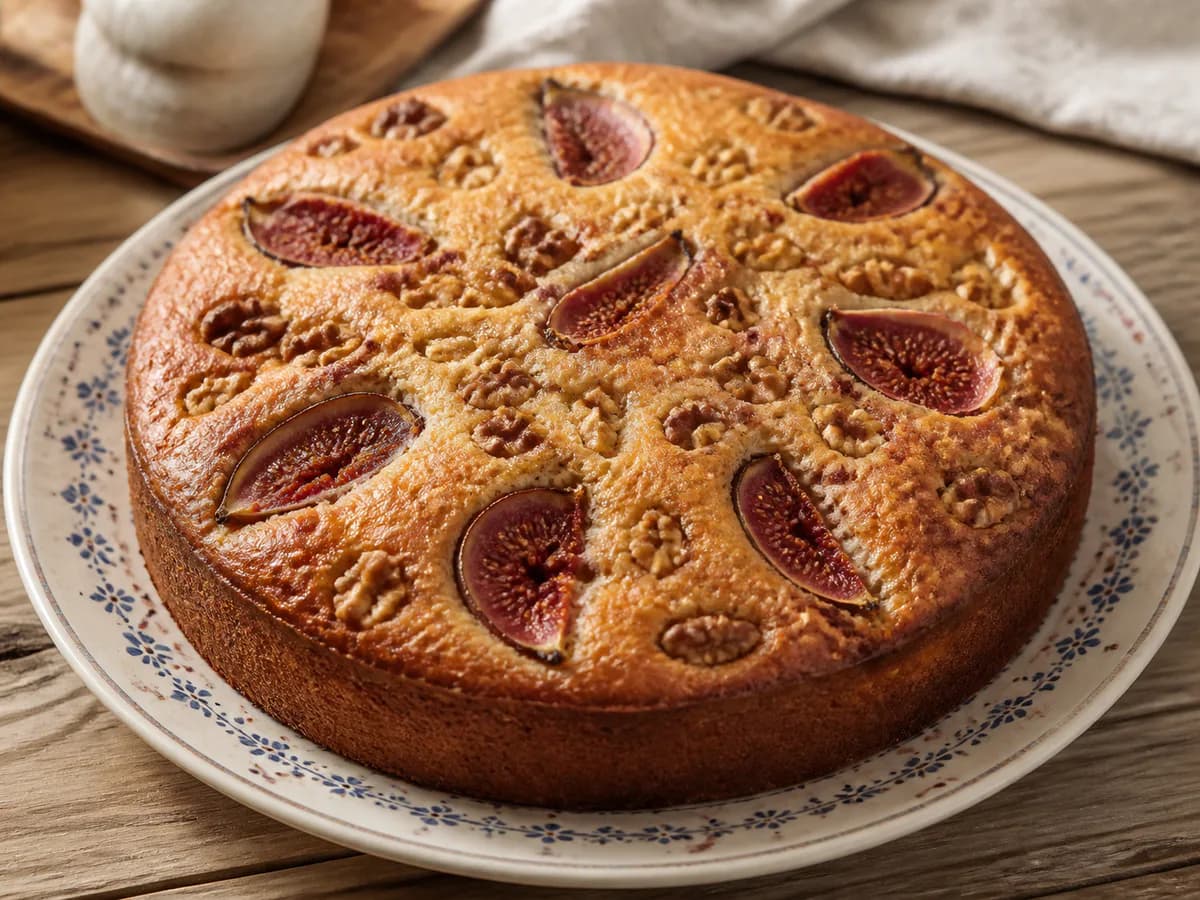 Bolo de Figos Frescos com Noz