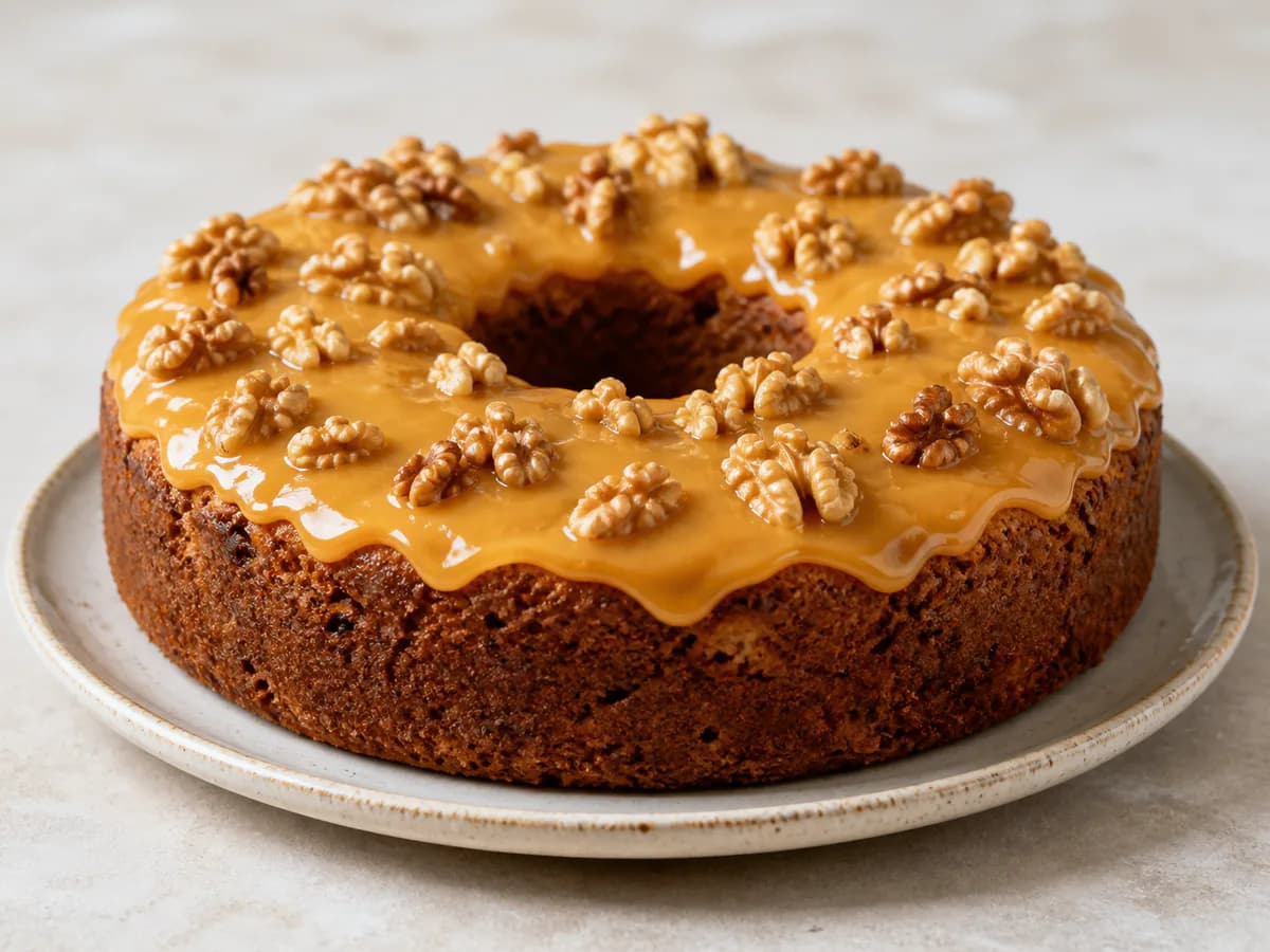 Bolo de Noz com Doce de Ovos