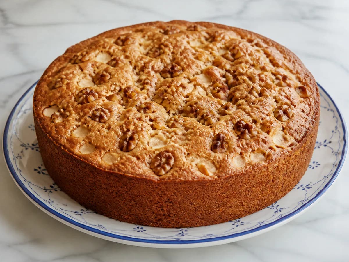 Bolo de Maçãs e Nozes
