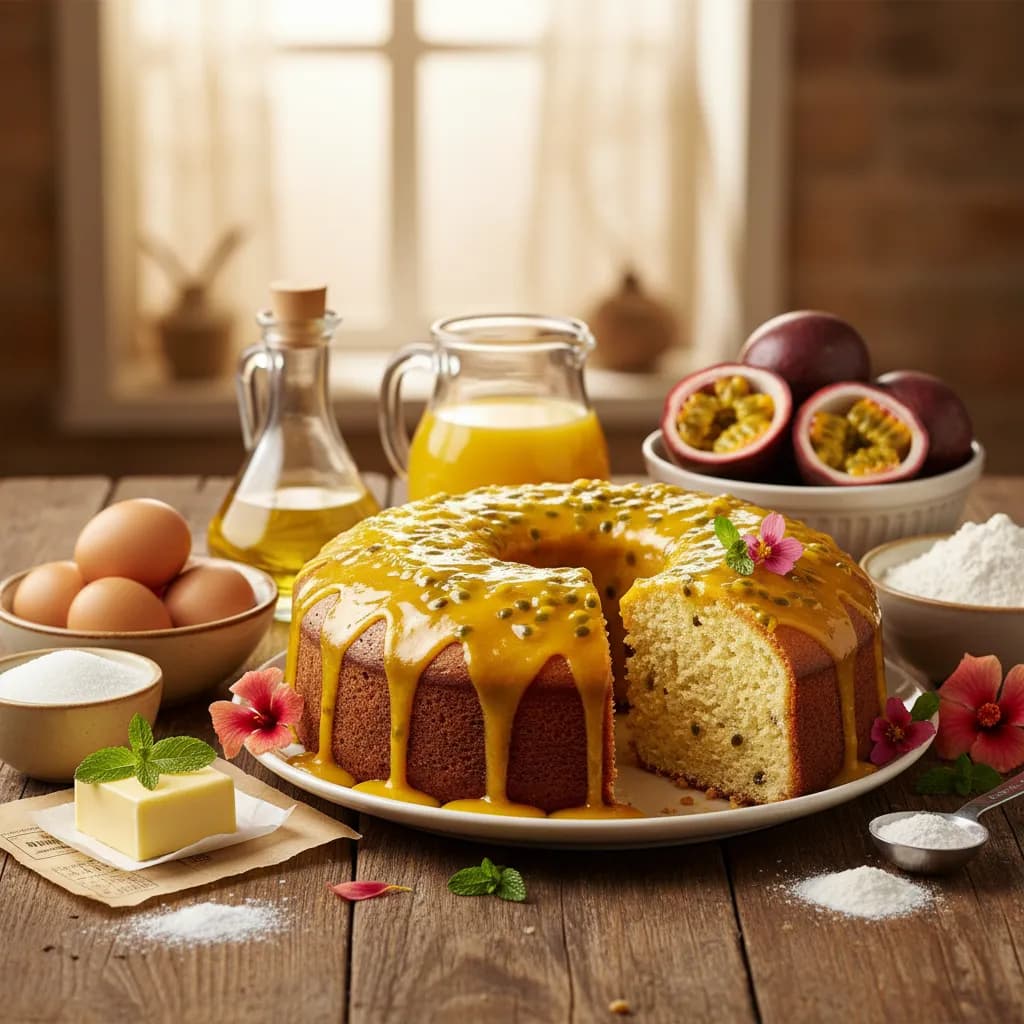 Bolo de Maracujá Fofinho e Húmido