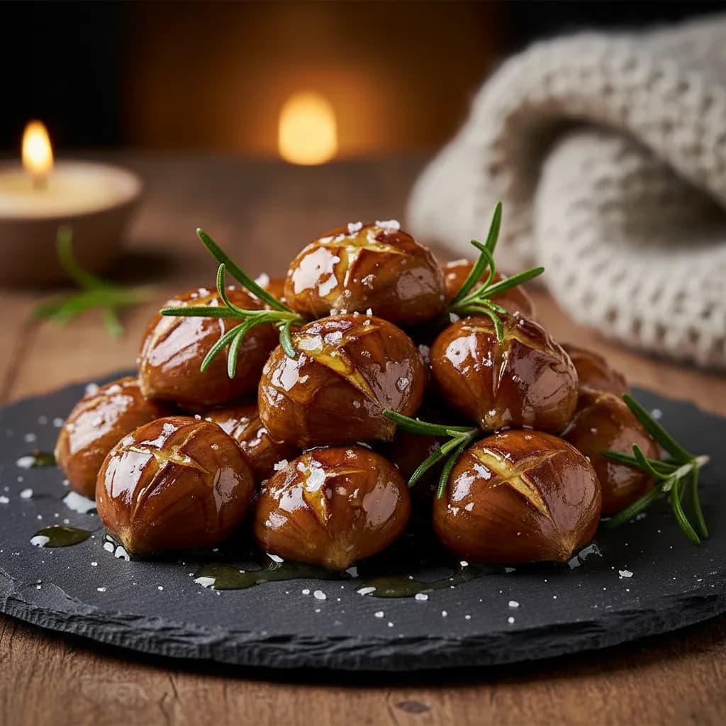 Castanhas Assadas com Mel e Alecrim