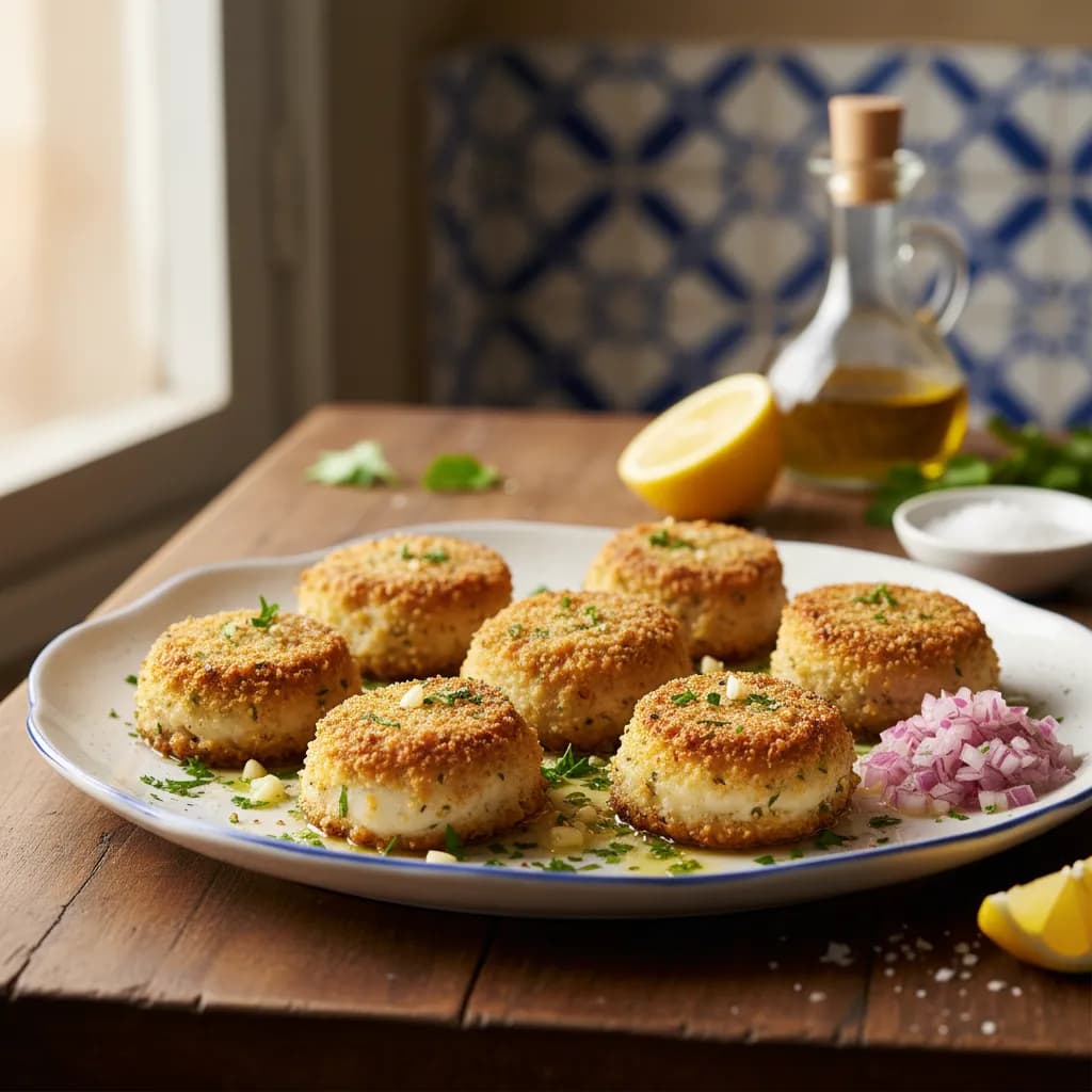 Medalhões de Pescada com Broa