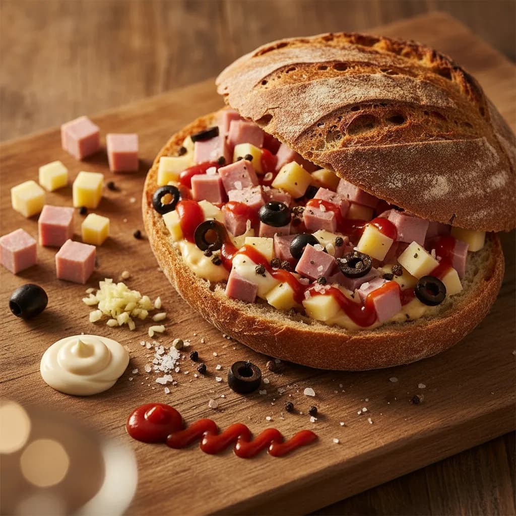 Pão Recheado Muito Fácil e Rápido