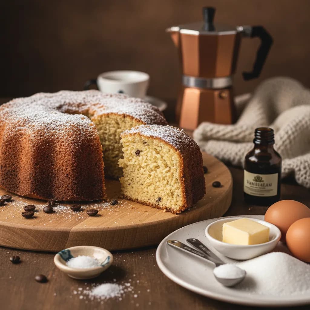 Bolo Fofo de Café e Iogurte