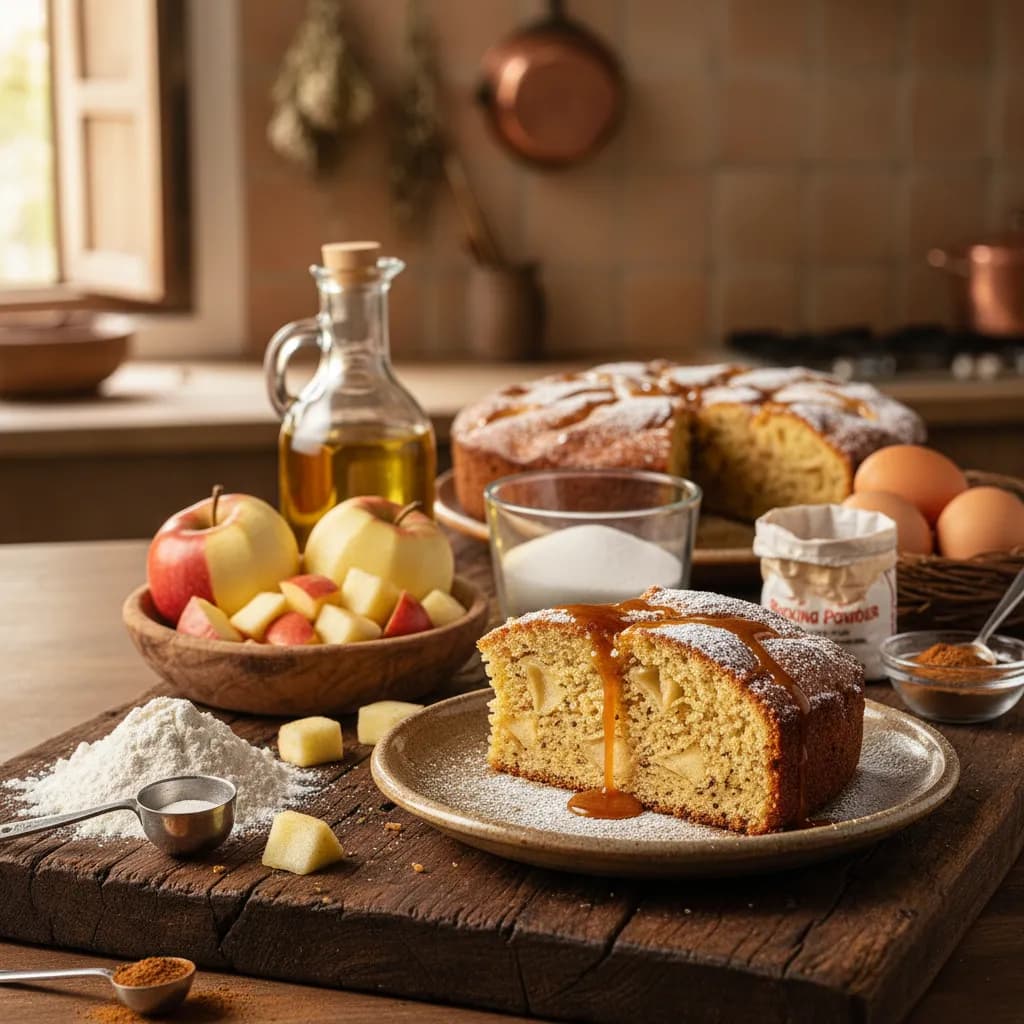 Bolo de Maçã com Canela e Erva-doce