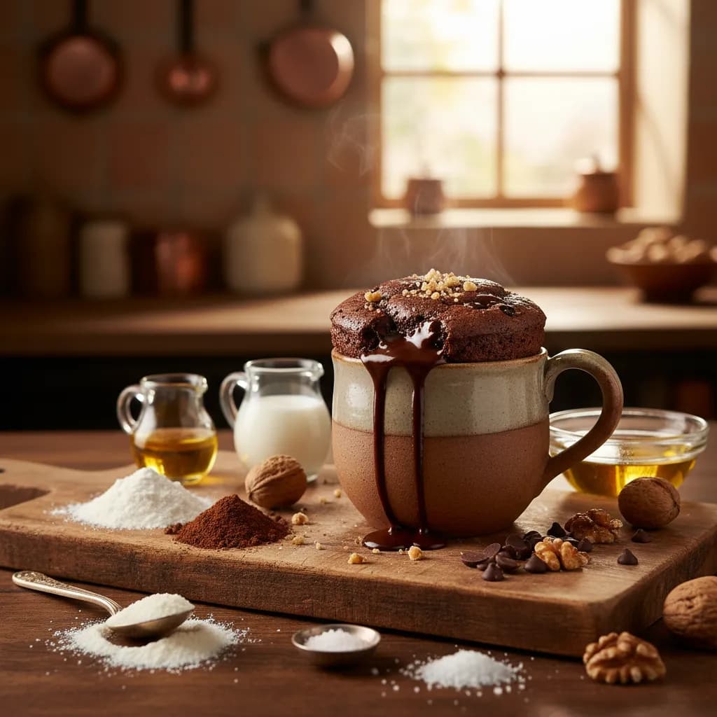 Bolo da Chávena Rápido de Chocolate