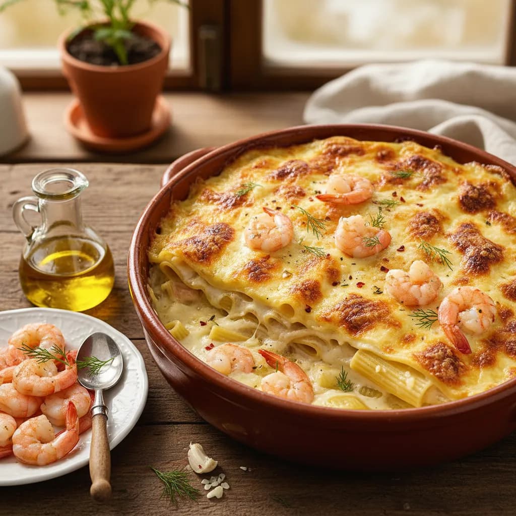 Lasanha de Camarão Cremosa