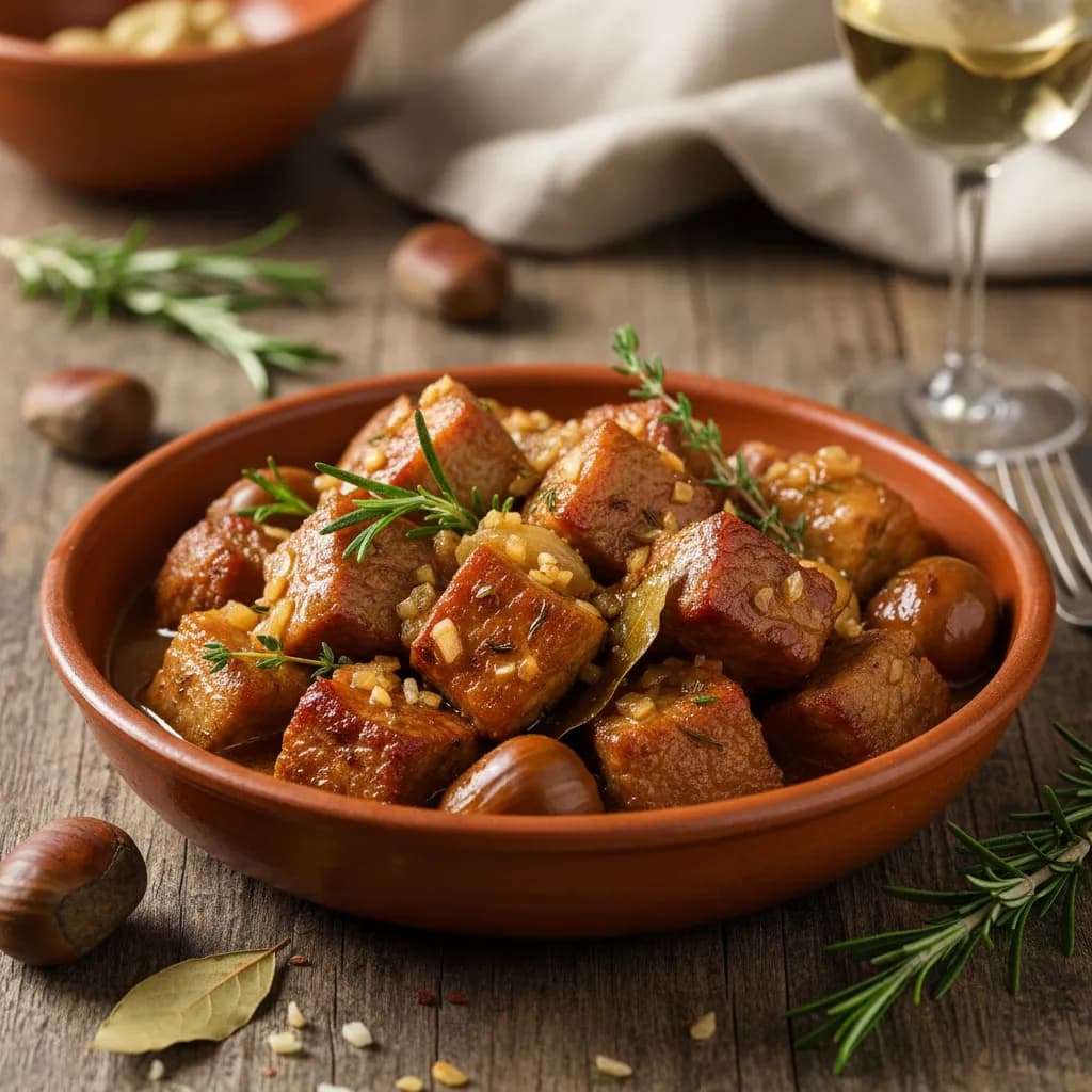 Rojões com Castanhas à Moda da Avó