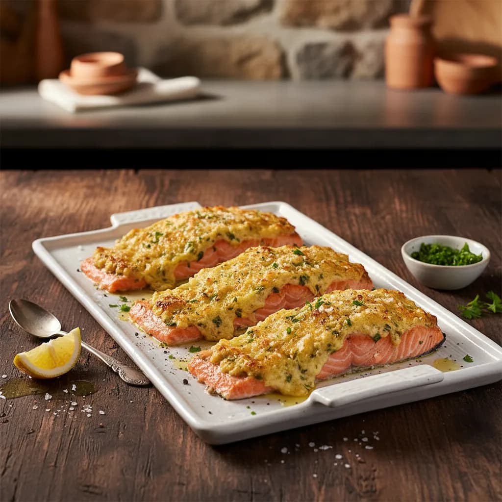 Salmão com Maionese Gratinada