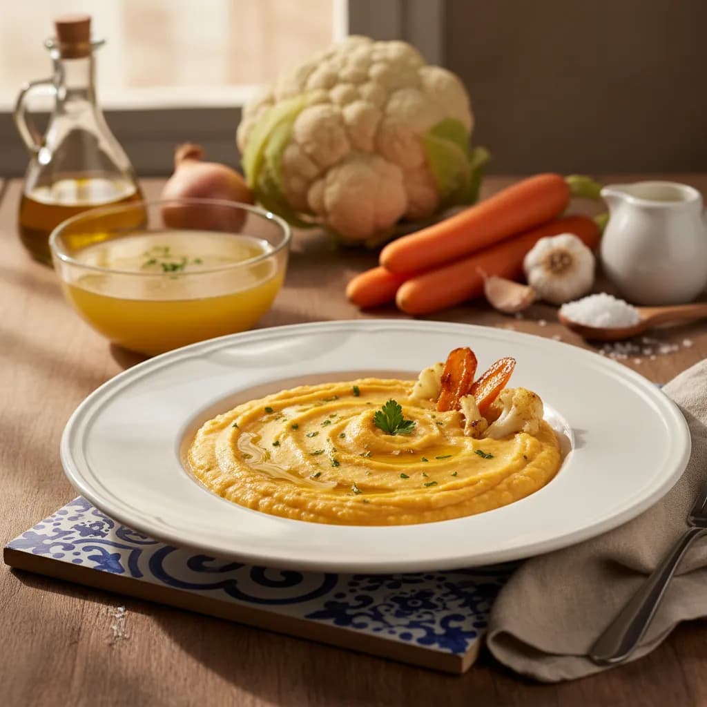 Puré de Couve-Flor e Cenoura