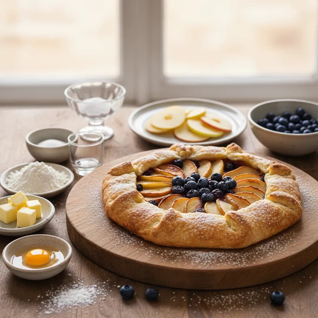 Tarte de Maçãs e Mirtilos