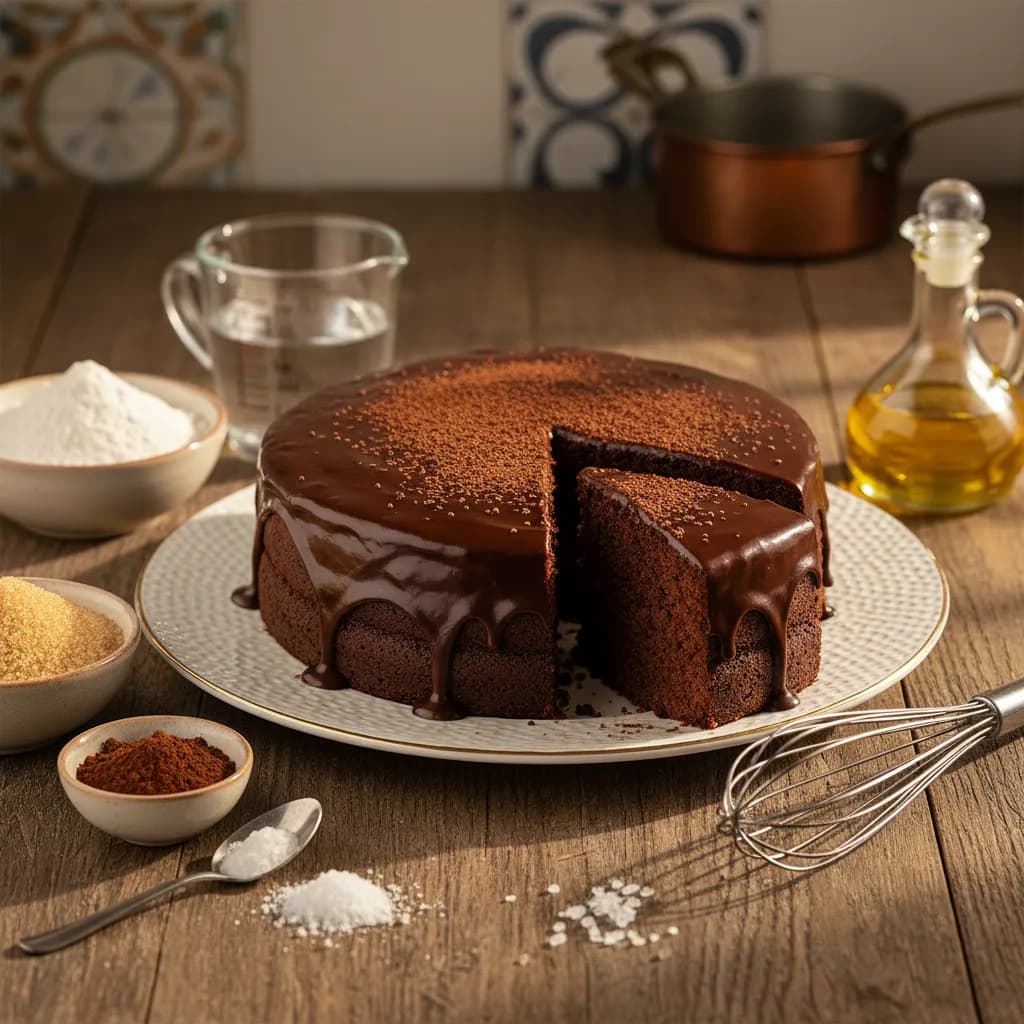Bolo de Chocolate Sem Ovos Deliciosa
