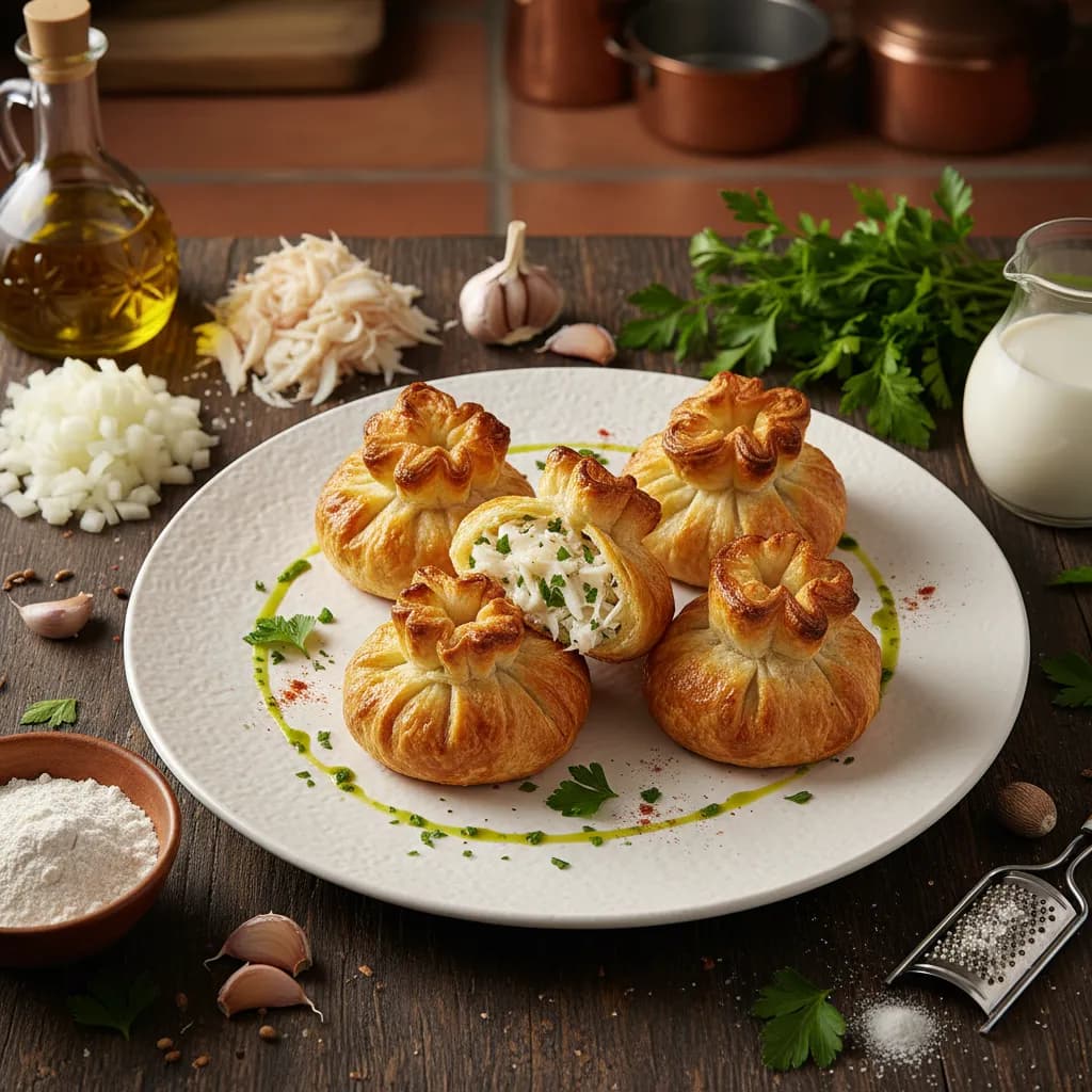 Trouxas de Bacalhau com Massa Folhada