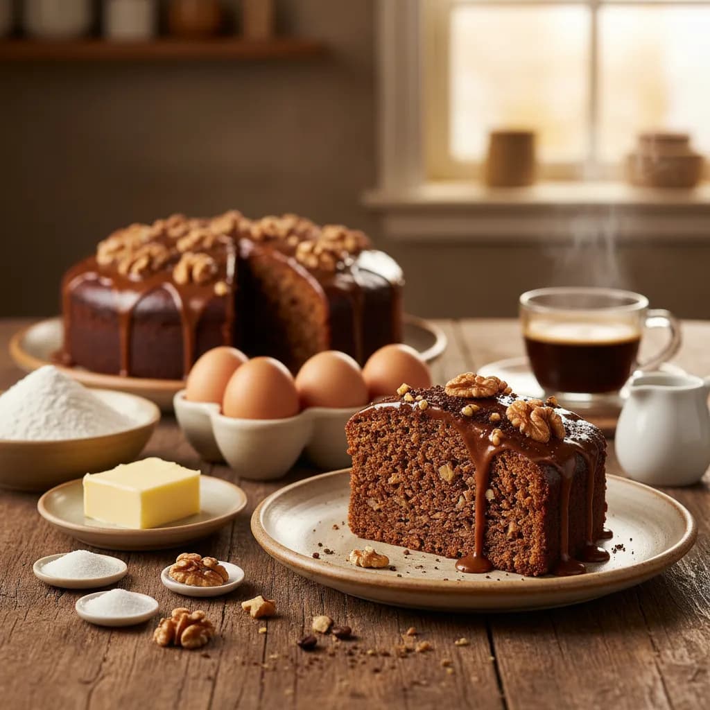 Bolo de Nozes e Café da Avó Maria