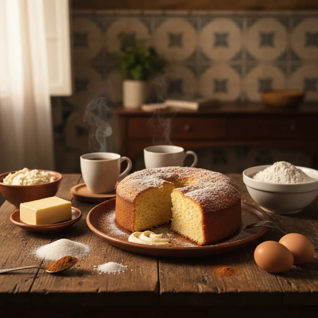 Bolo de Requeijão e Canela