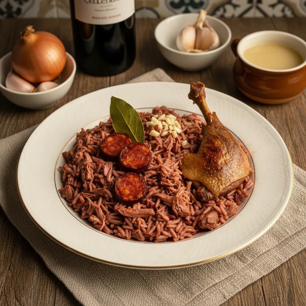 Arroz de Pato com Vinho Tinto