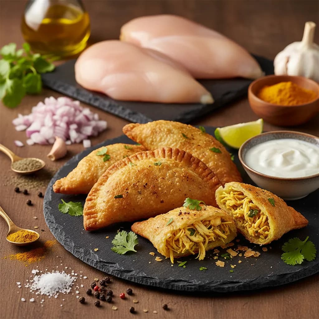 Chamucas de Frango com Caril