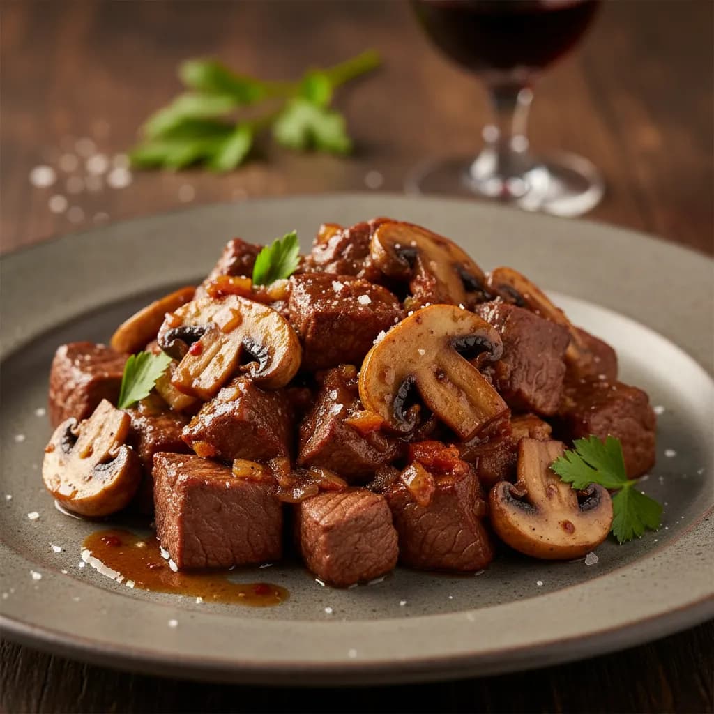 Picadinho da Madeira com Cogumelos