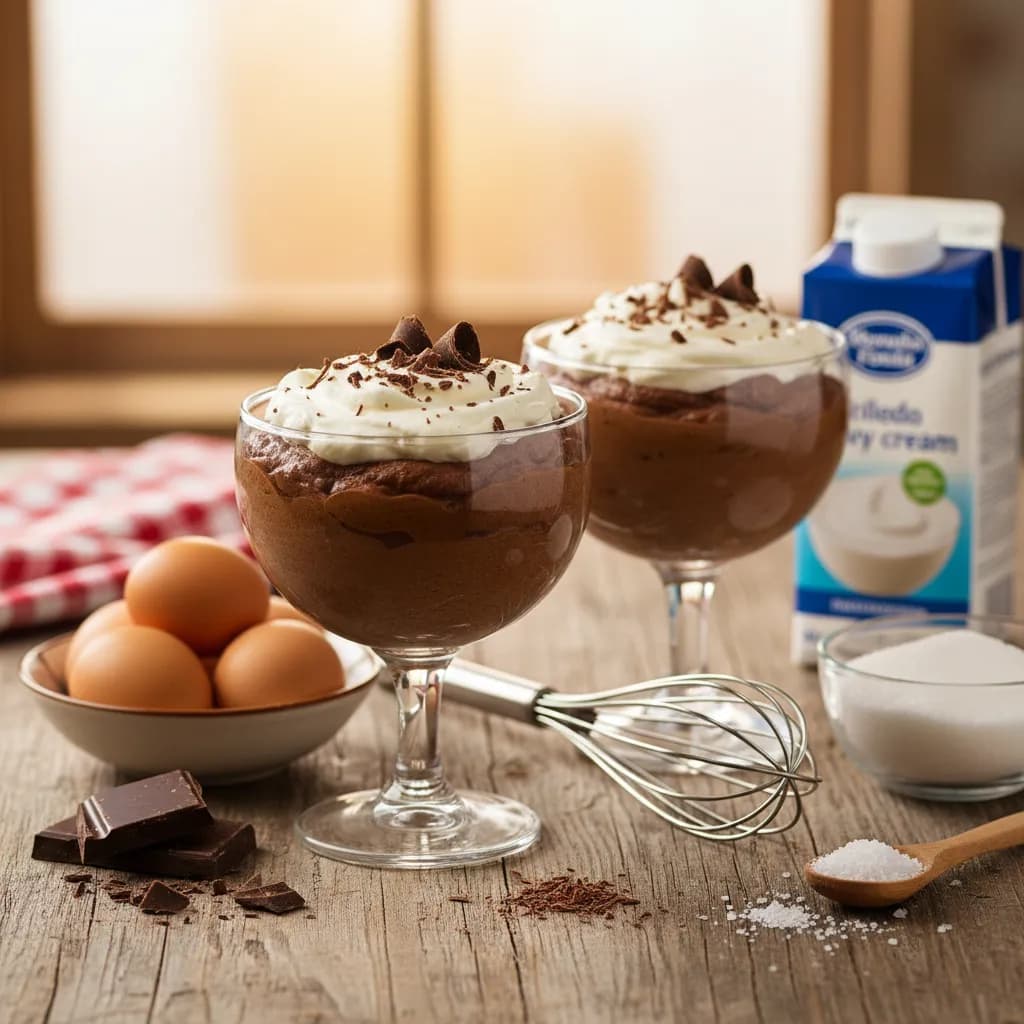 Mousse de Chocolate e Natas da Avó