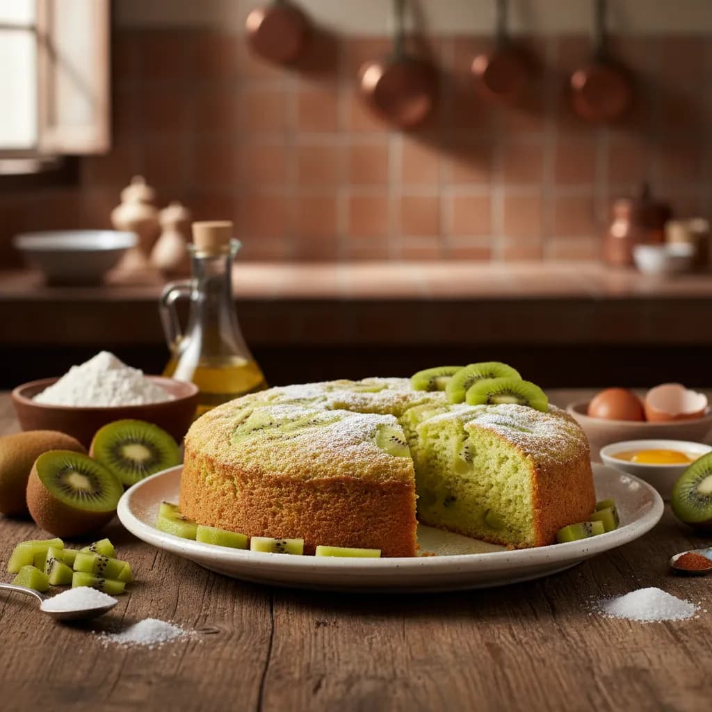 Bolo de Kiwi Refrescante