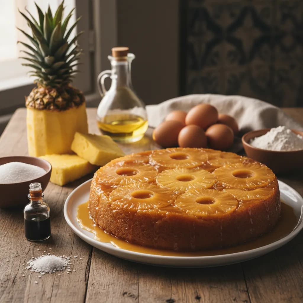 Bolo de Ananás com Caramelo