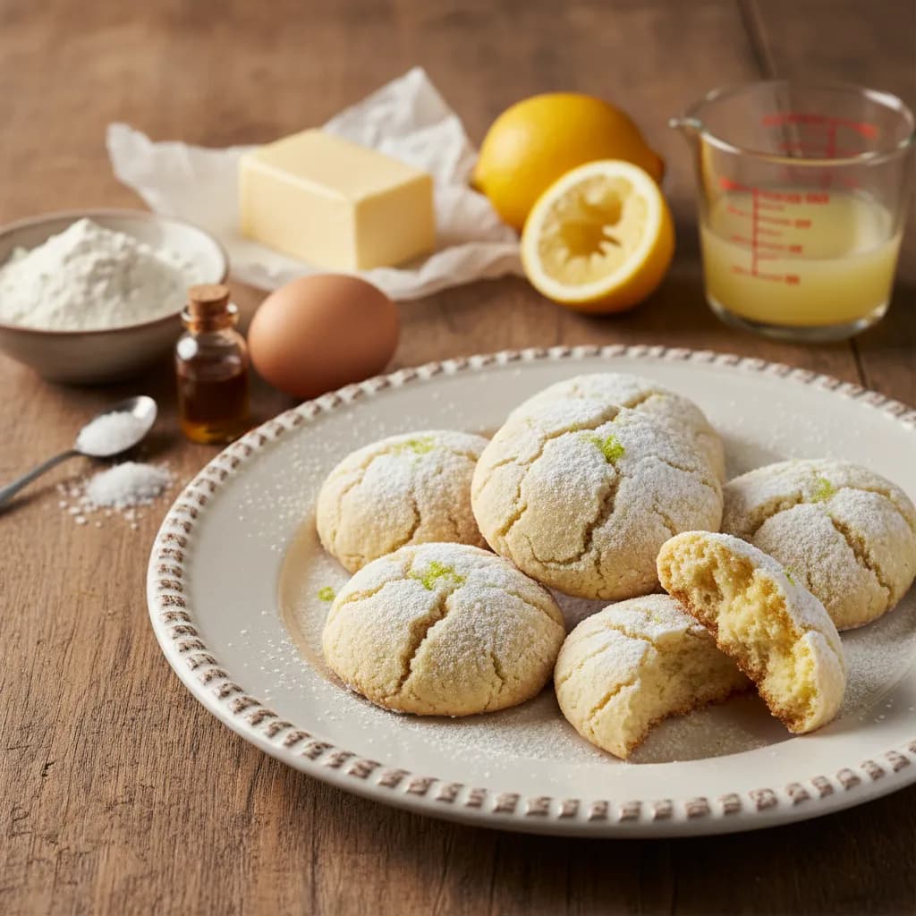 Cookies Crinkle de Limão Fofinhos