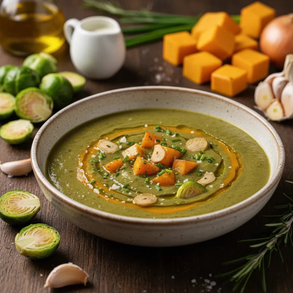 Creme de Couves de Bruxelas e Abóbora