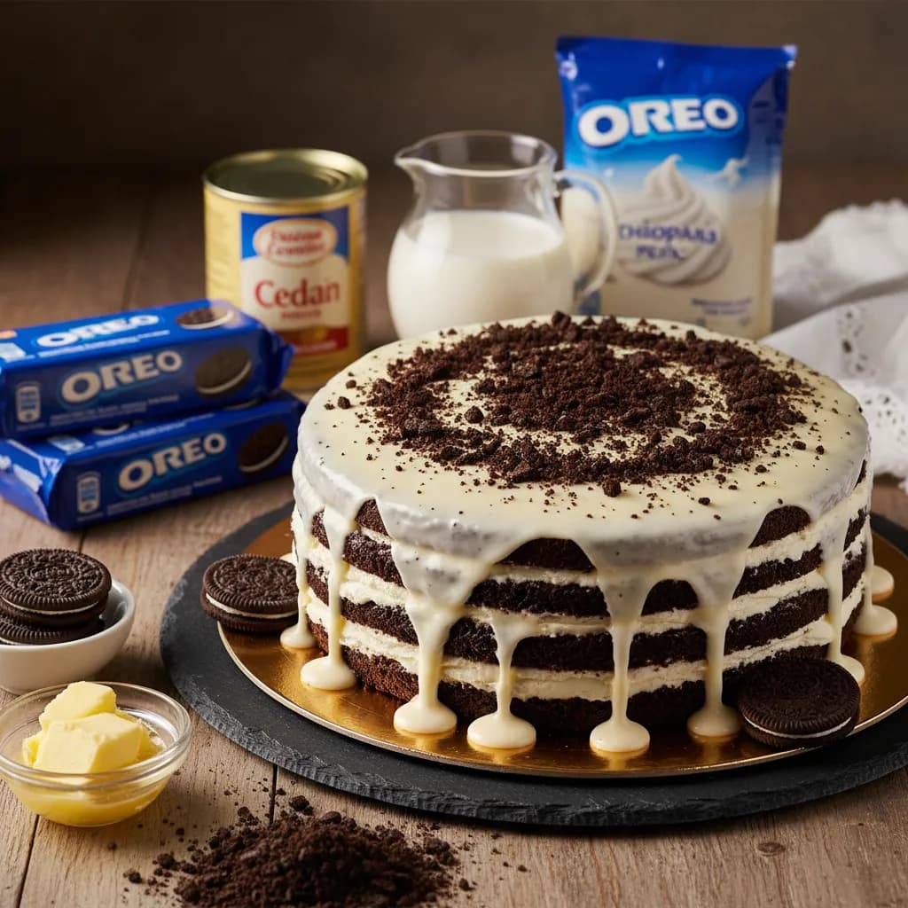 Bolo de Bolacha de Oreo