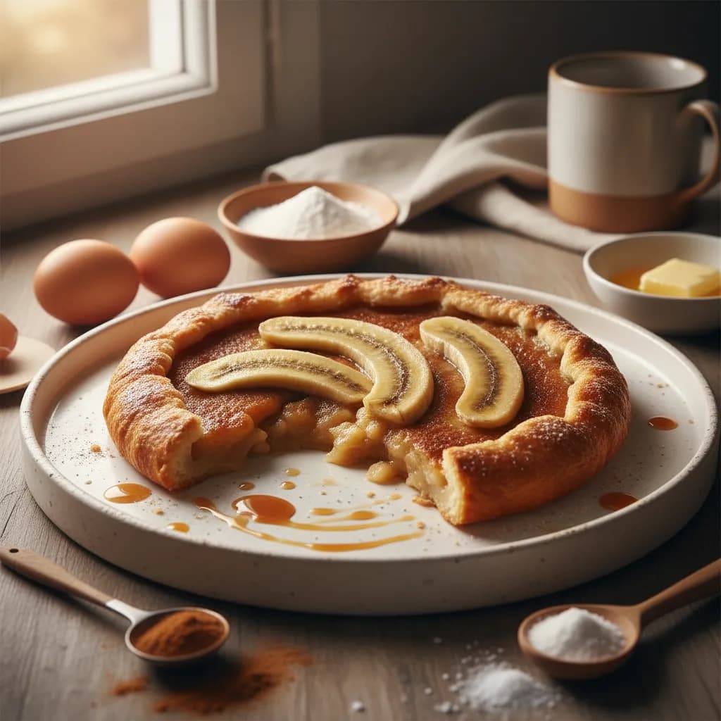 Torta Rústica de Banana e Canela