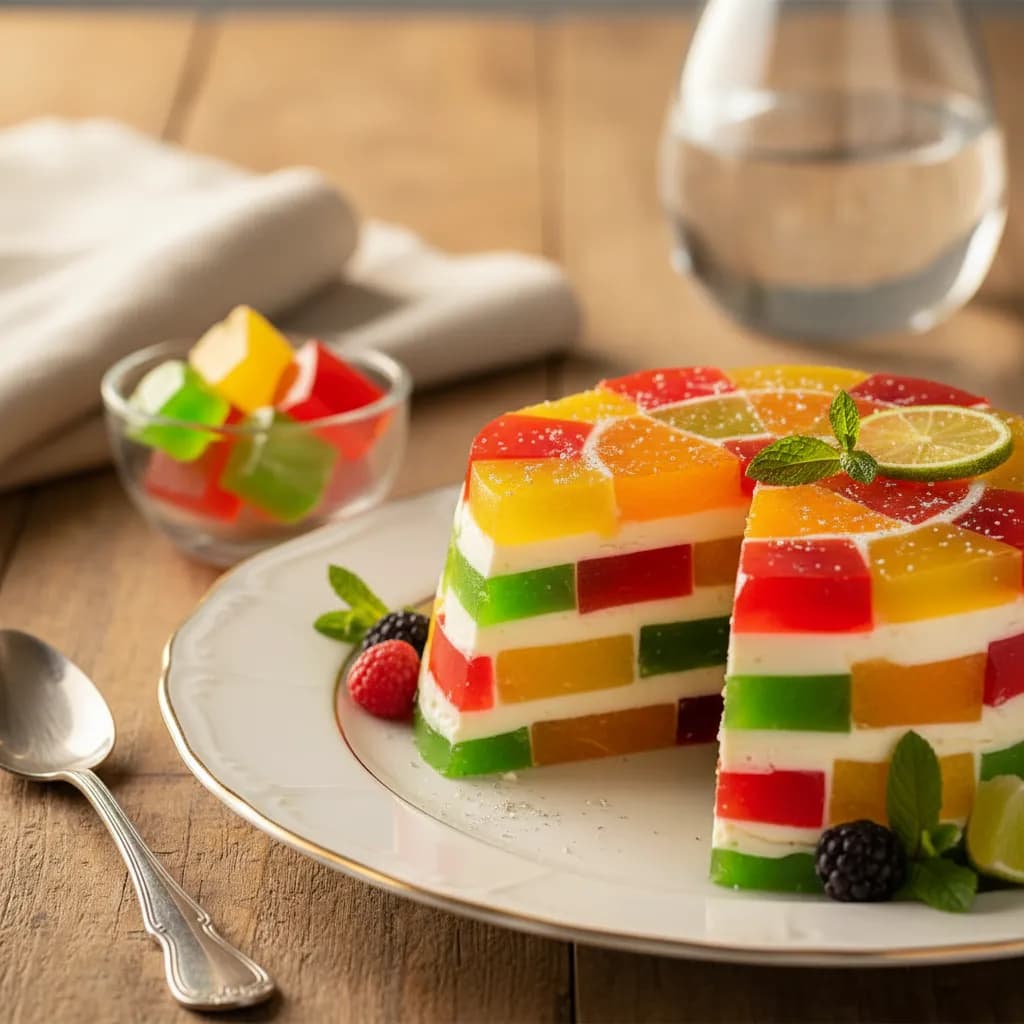 Semifrio em Mosaico de Gelatina