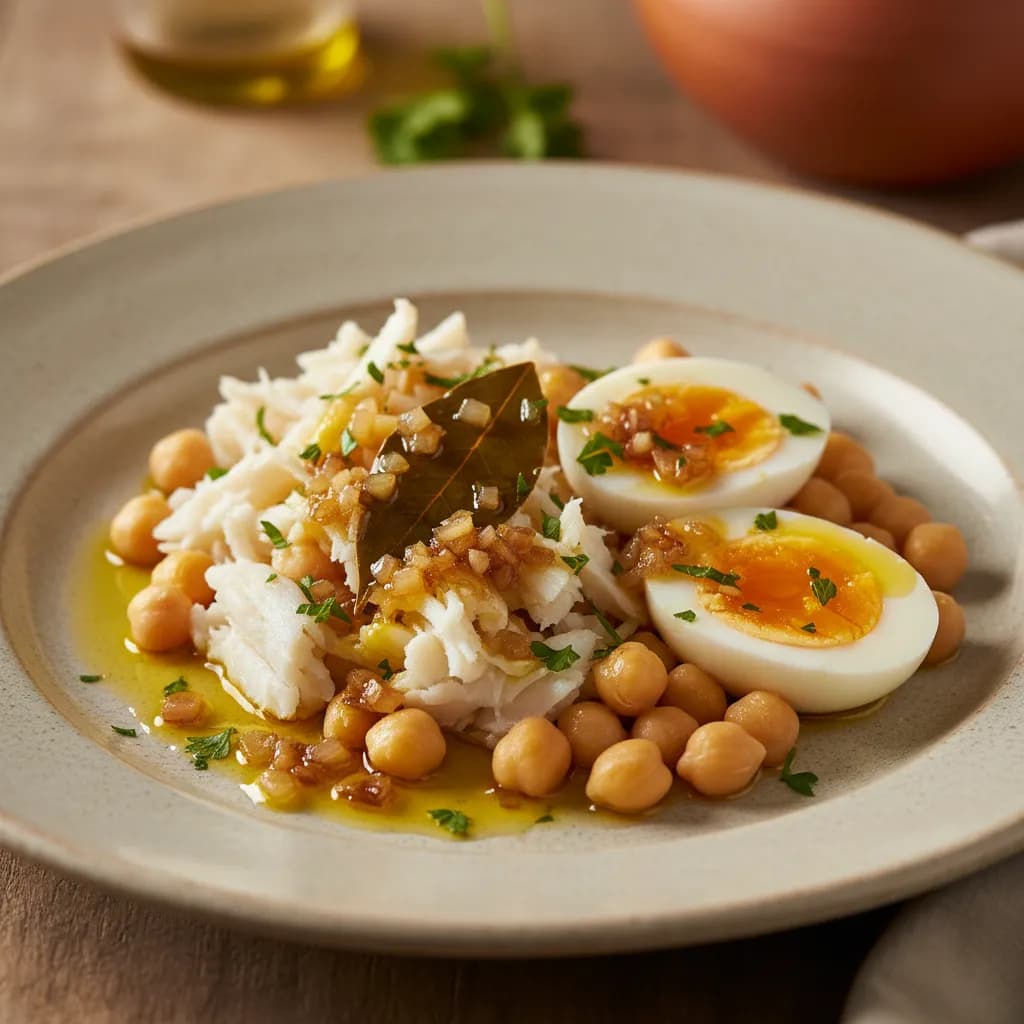 Meia Desfeita de Bacalhau com Ovo