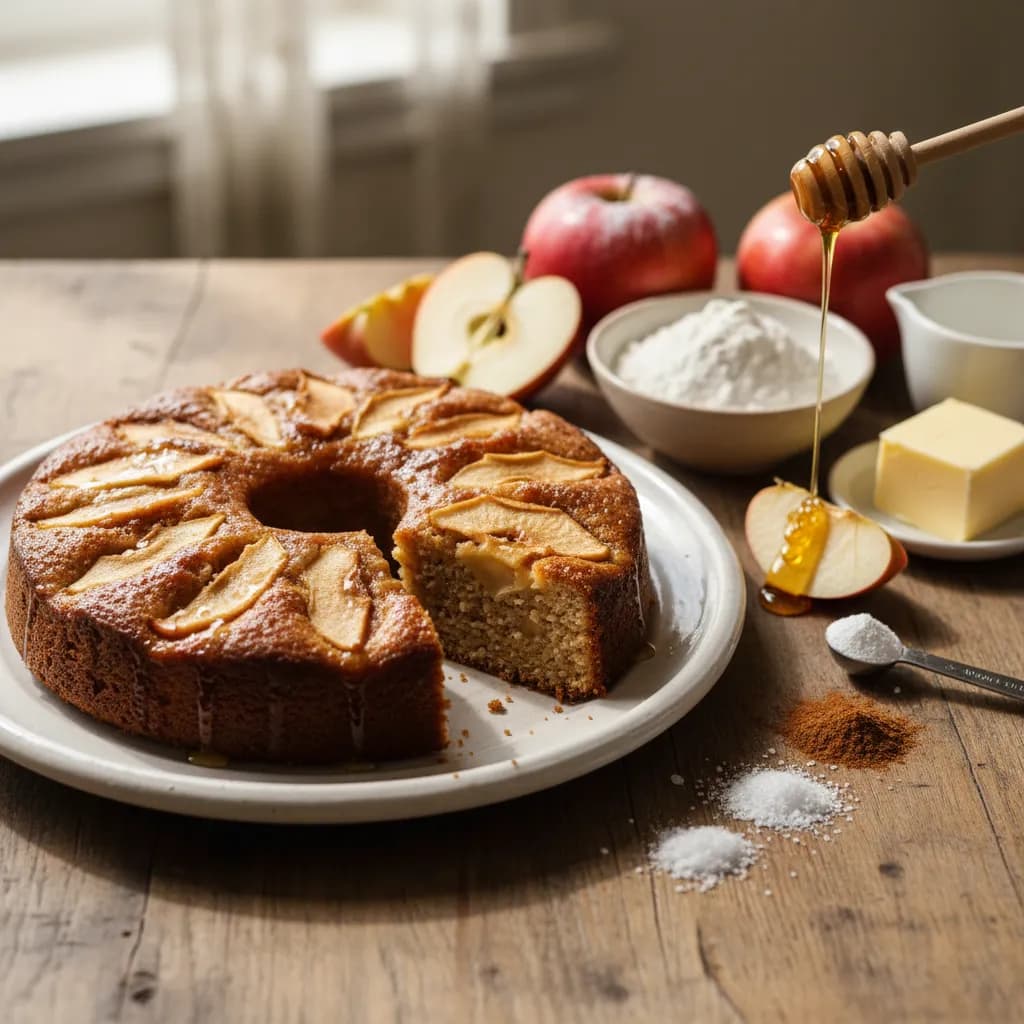 Bolo de Maçã, Mel e Especiarias