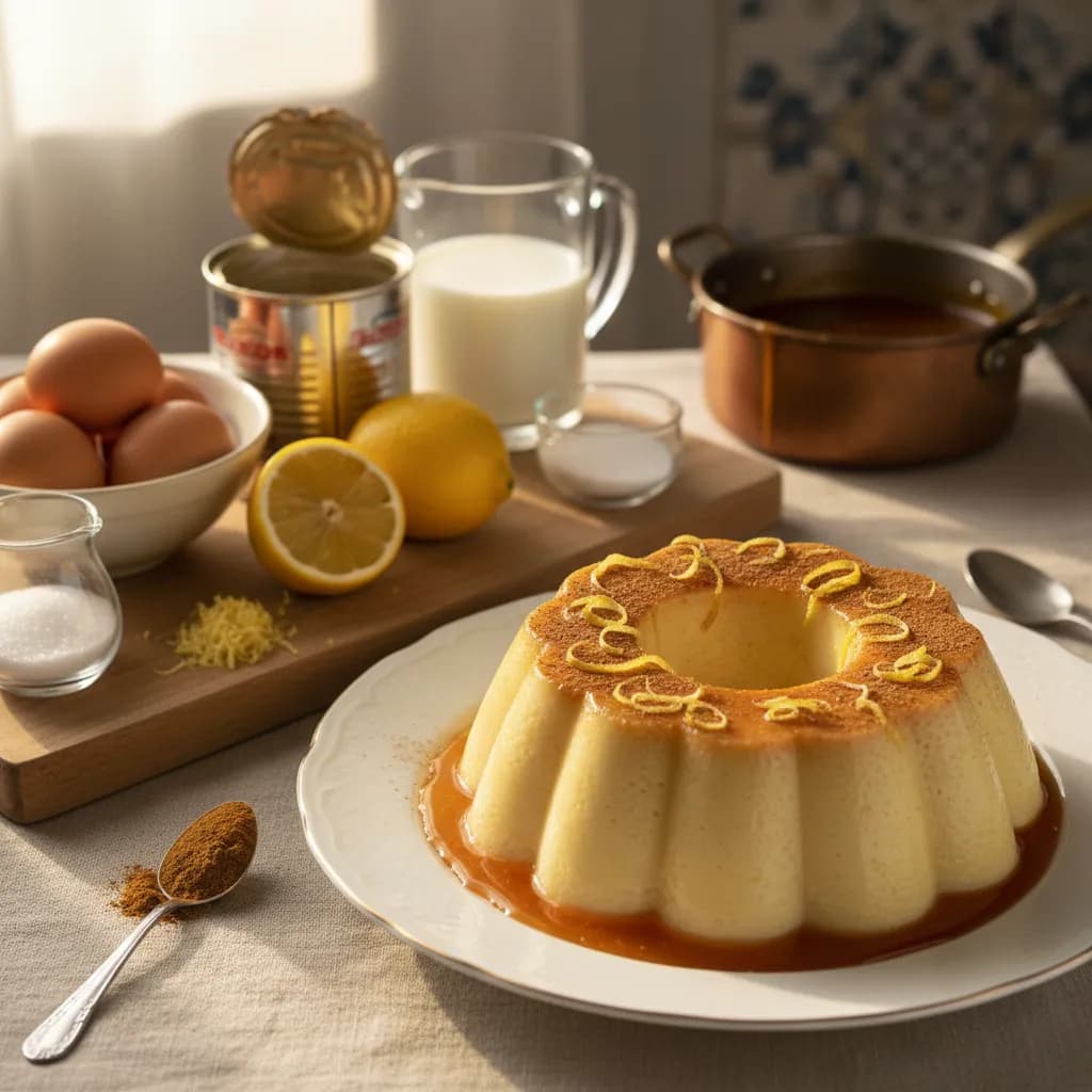 Pudim de Limão e Canela