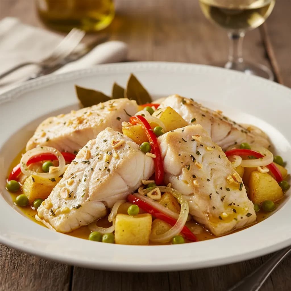 Bacalhau com Legumes Delicioso