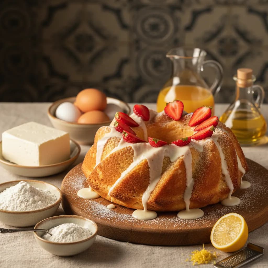 Bolo de Queijo e Morango