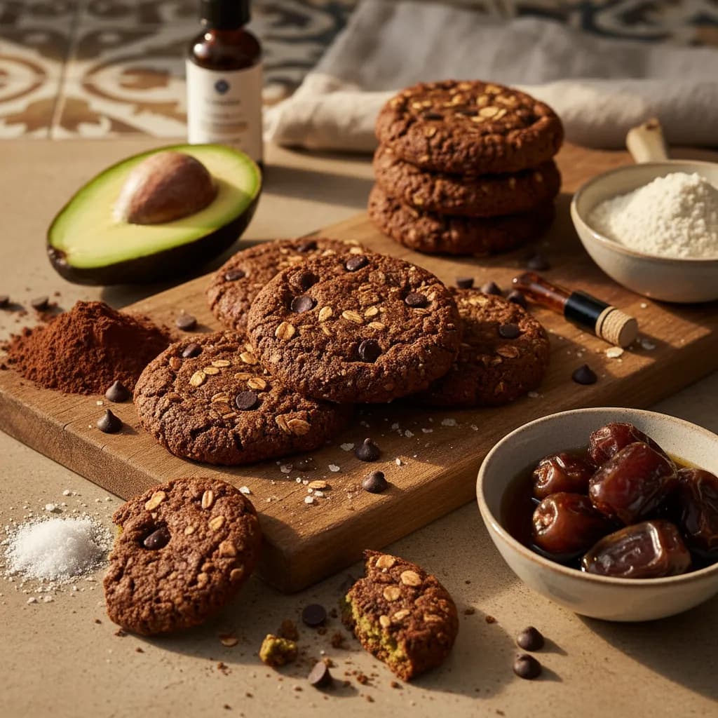 Bolachas Veggie de Abacate e Cacau