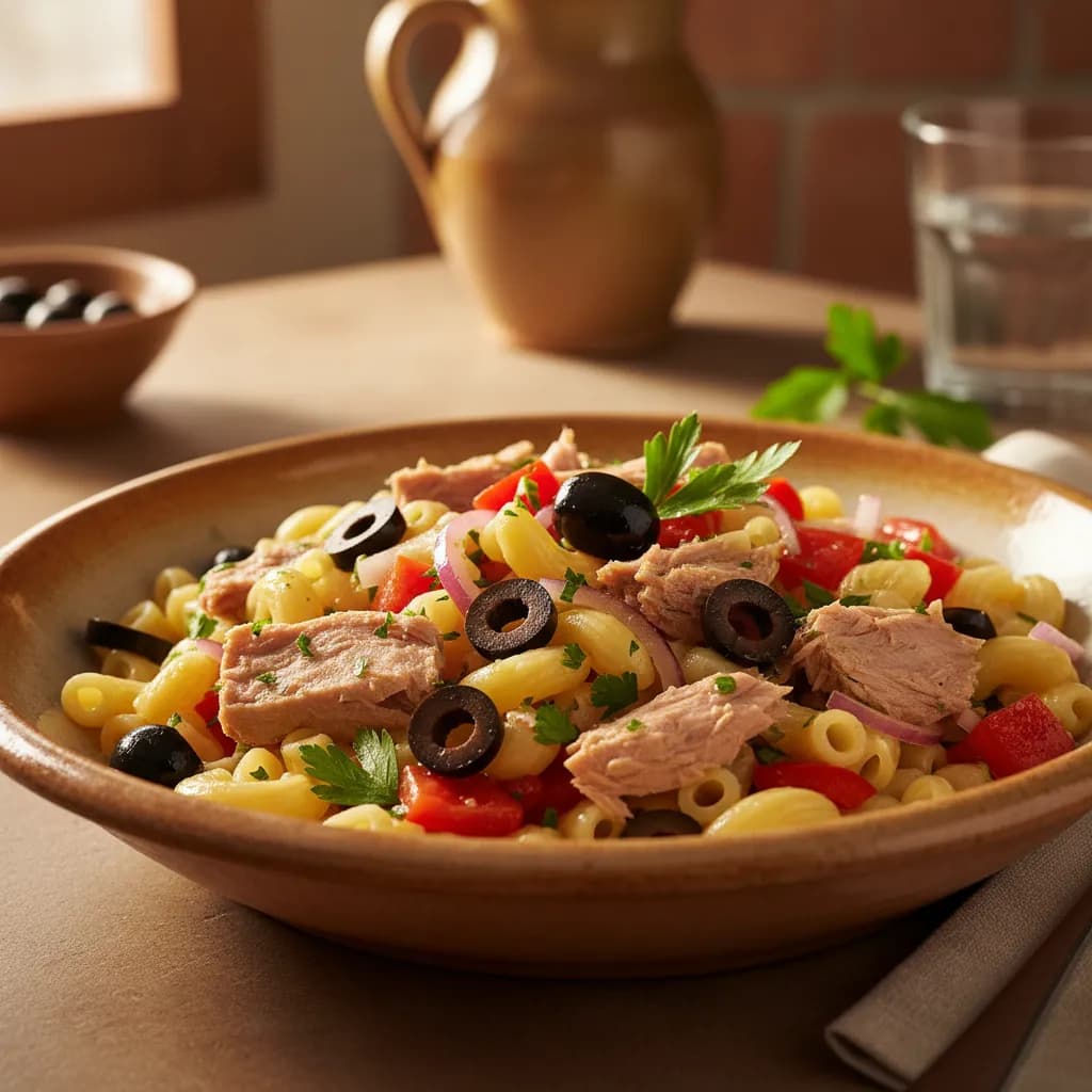 Salada de Atum com Massa e Azeitonas