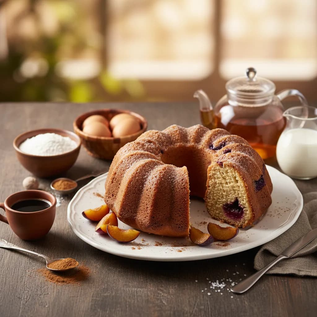 Bolo de Canela e Ameixa