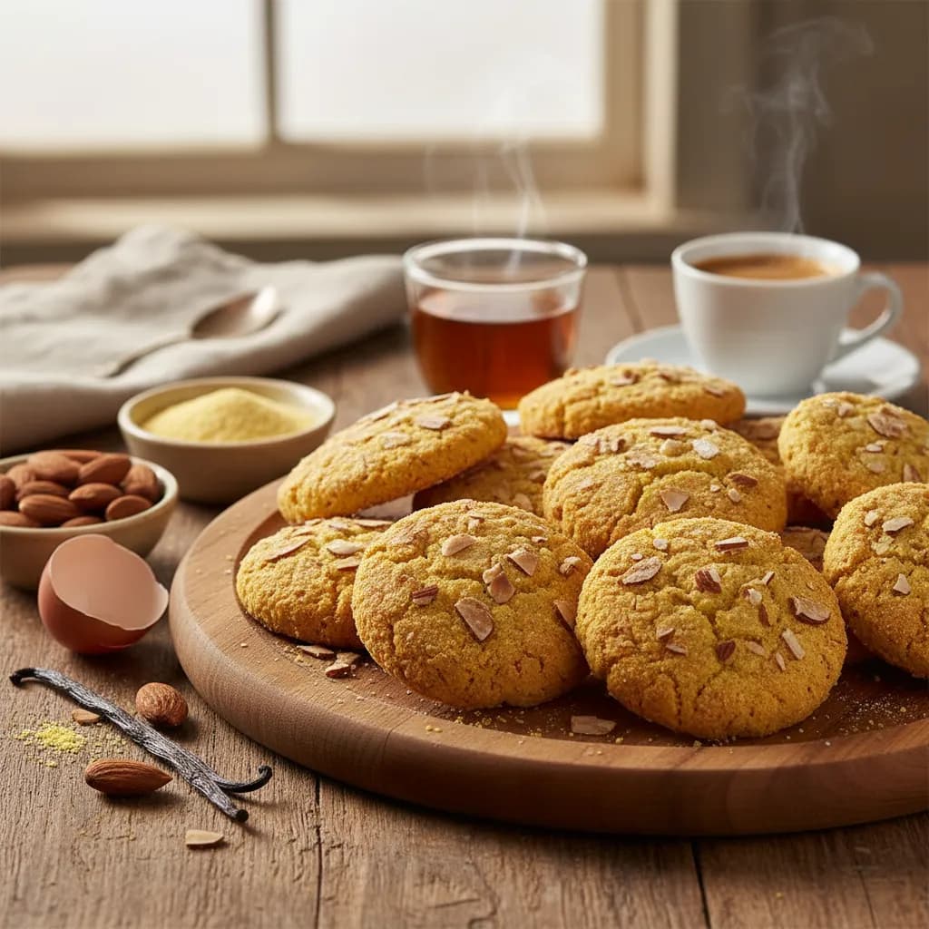 Biscoitos de Milho e Amêndoa