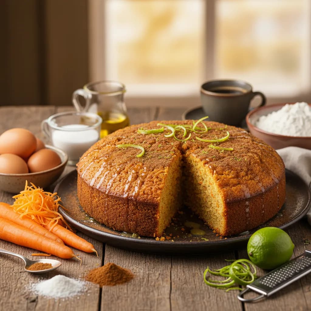 Bolo de Cenoura, Canela e Lima