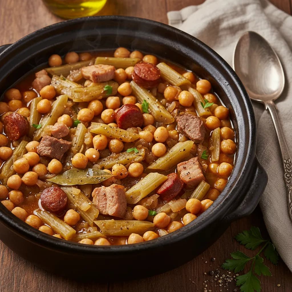 Cozidinho de Grão com Cardos