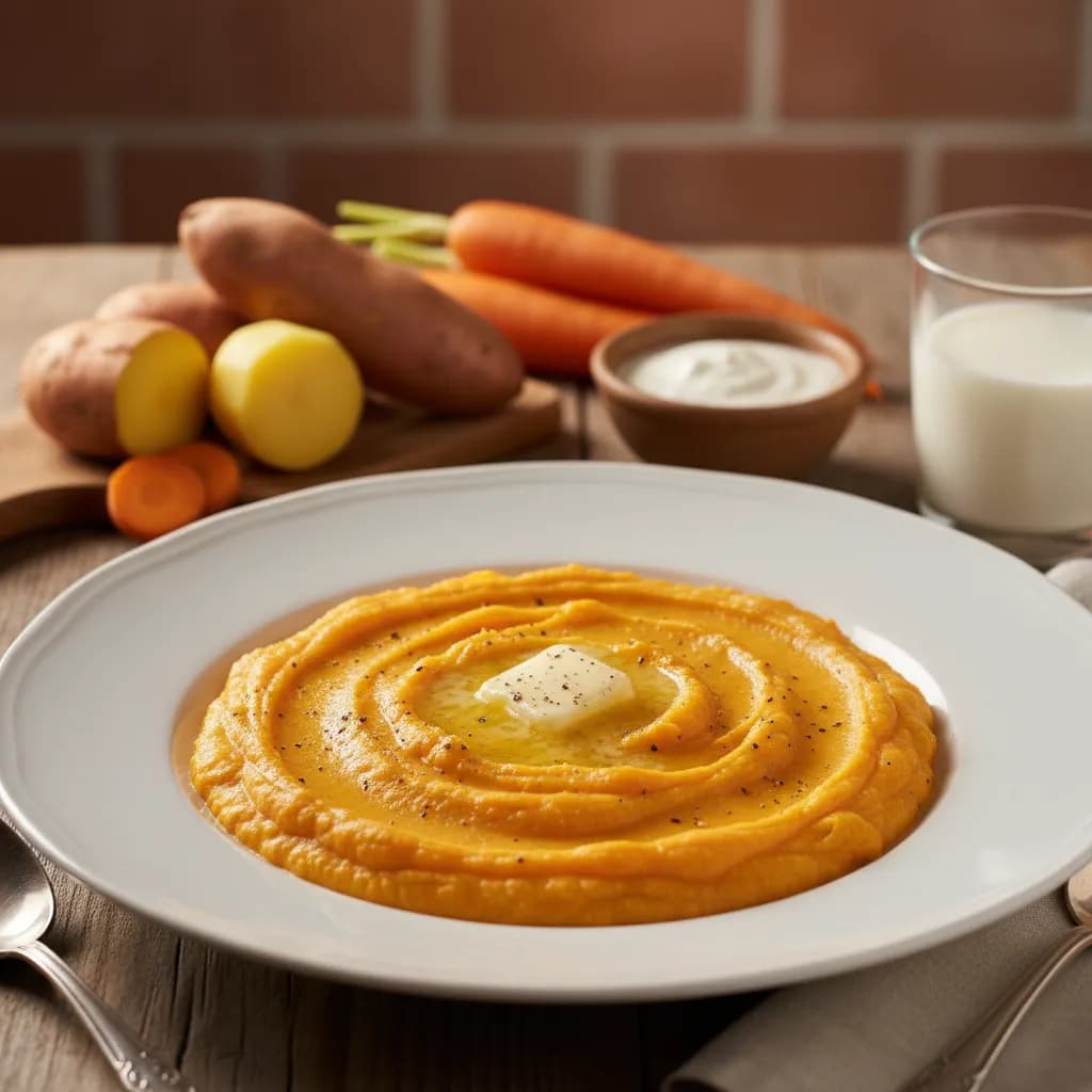 Puré de Batata e Cenoura Cremoso