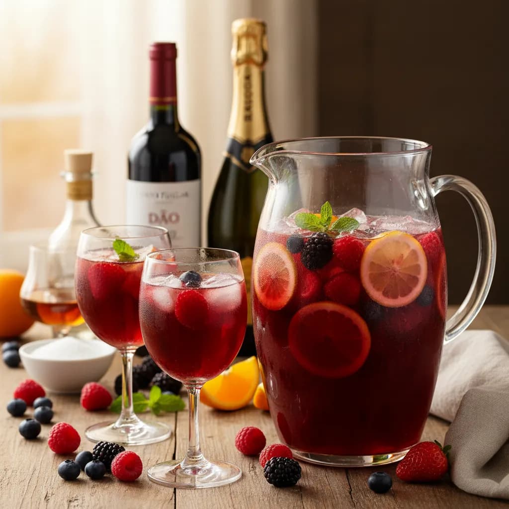 Sangria Fresca de Frutos Vermelhos