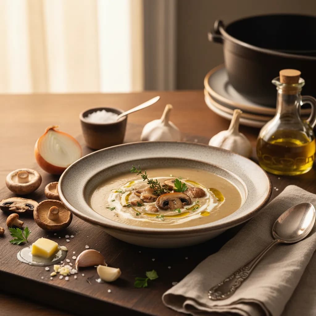 Sopa Cremosa de Cogumelos