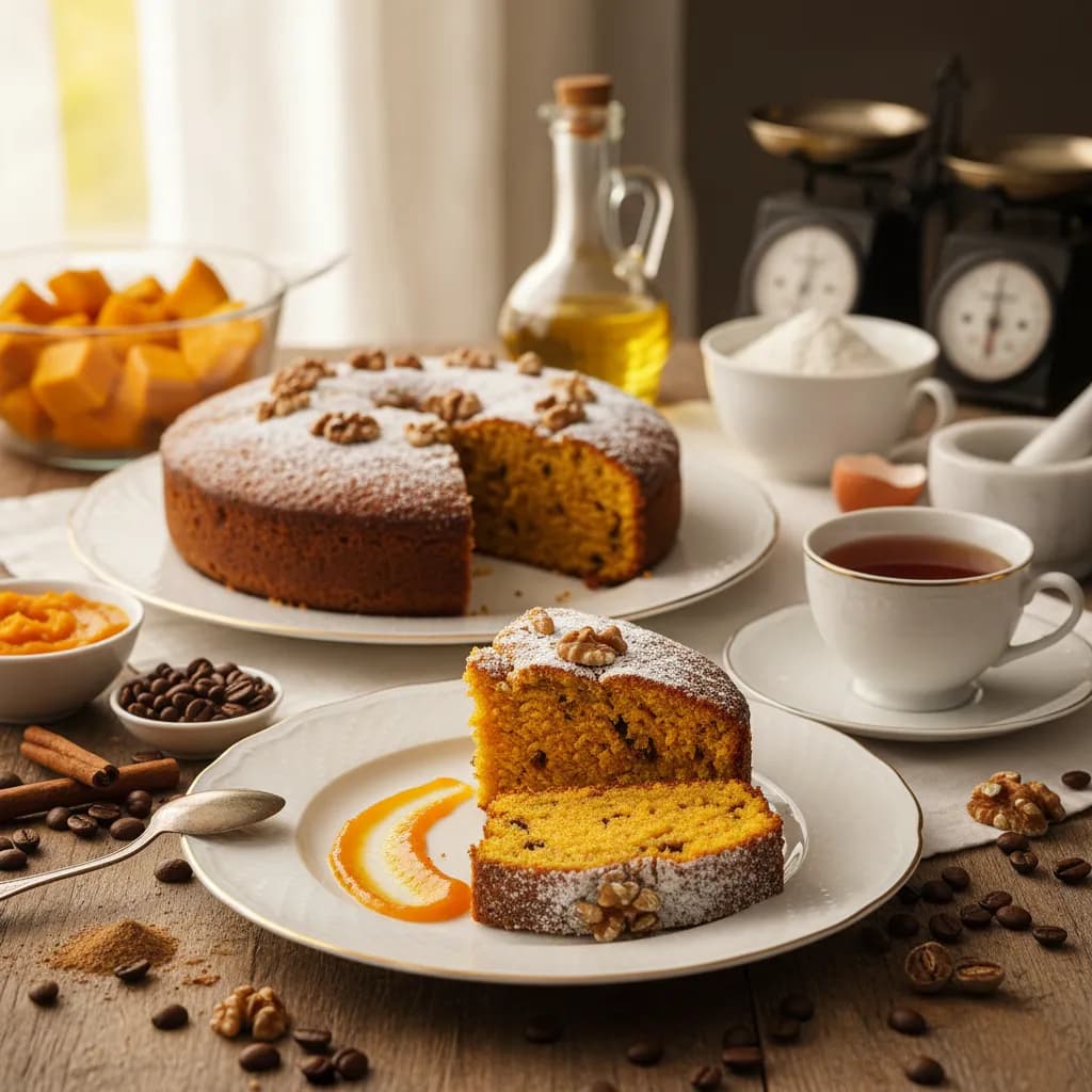 Bolo de Abóbora e Noz Moscada