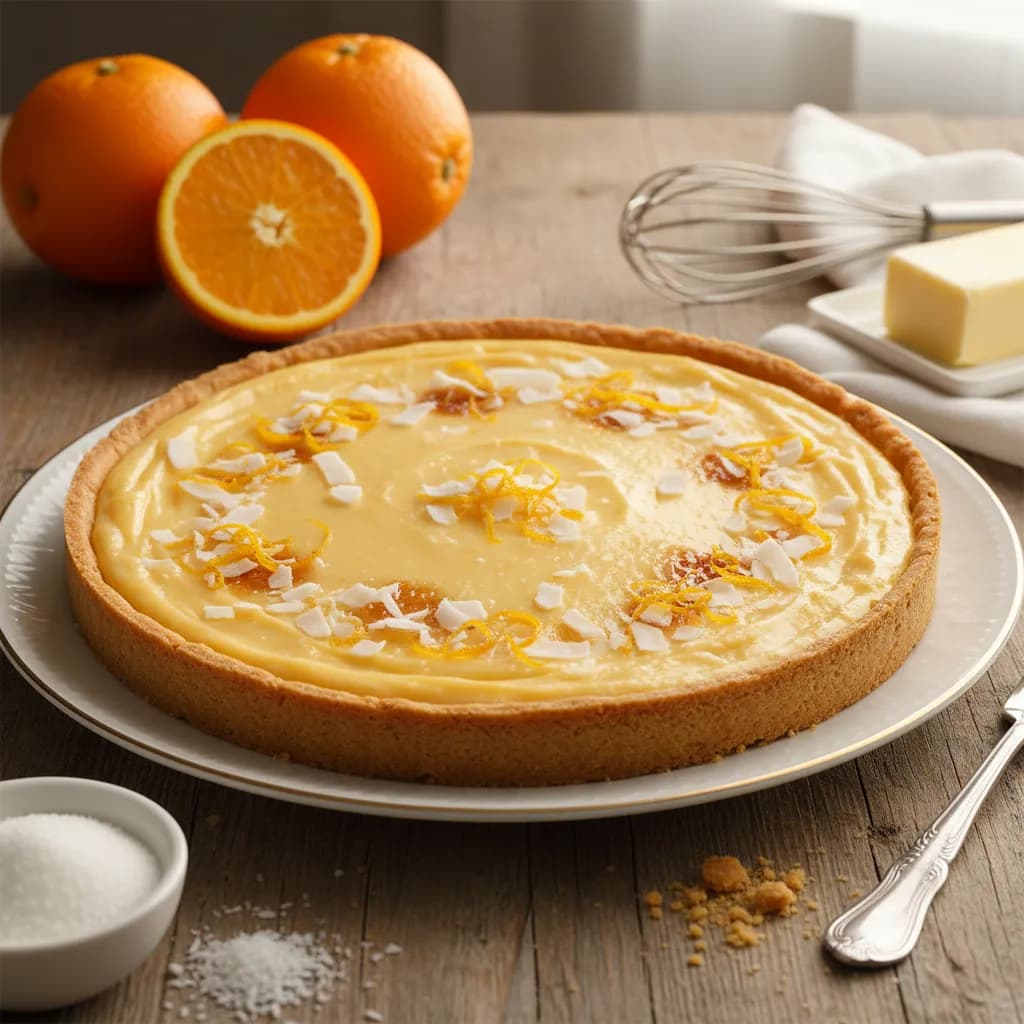 Tarte de Laranja e Coco Cremosa