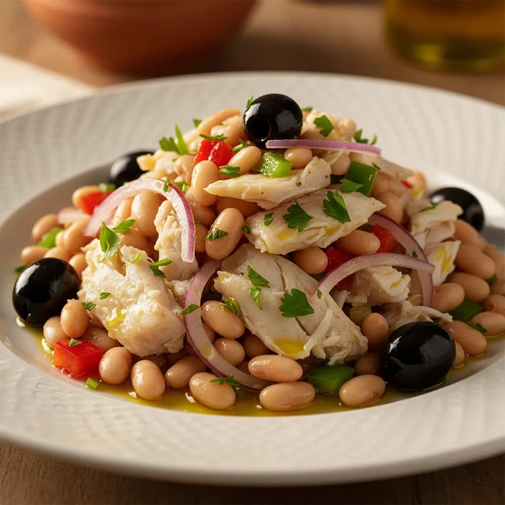Salada de Bacalhau com Feijão Frade