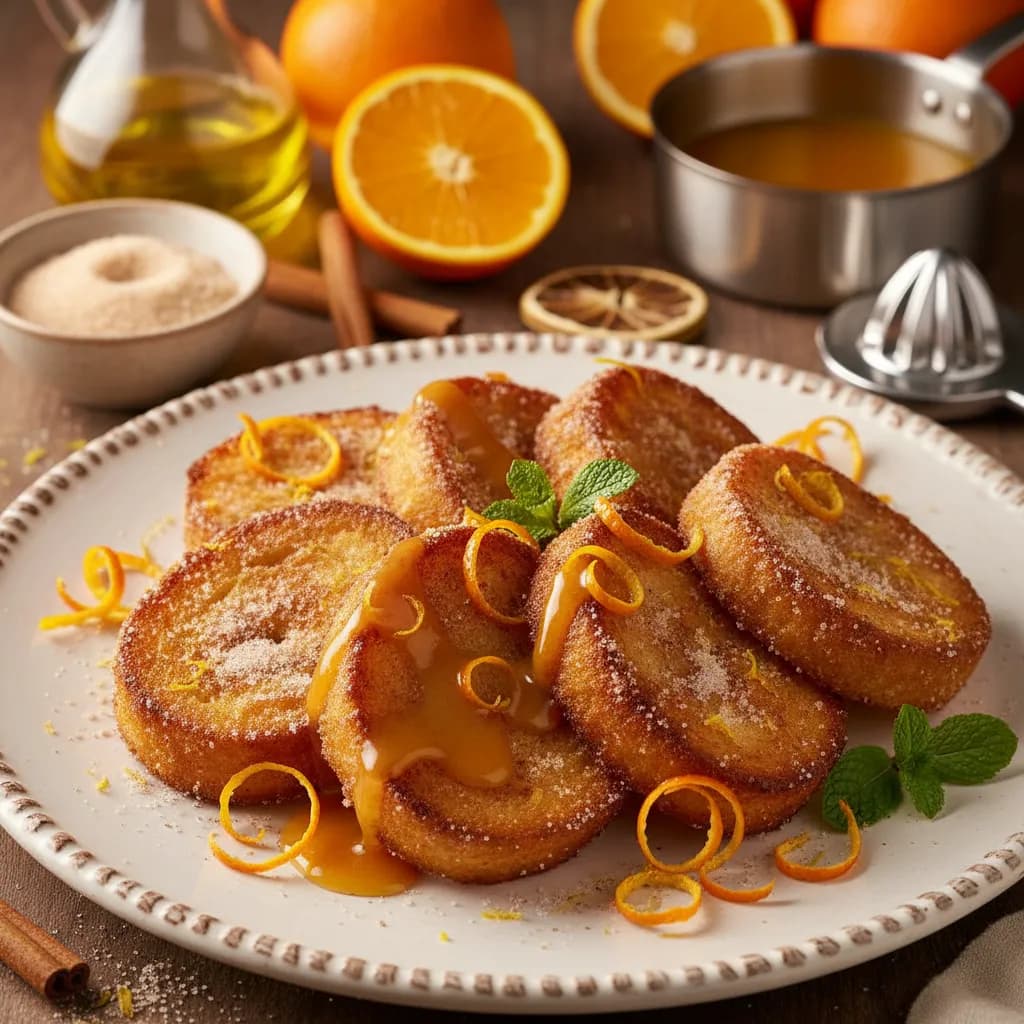 Rabanadas com Calda de Laranja