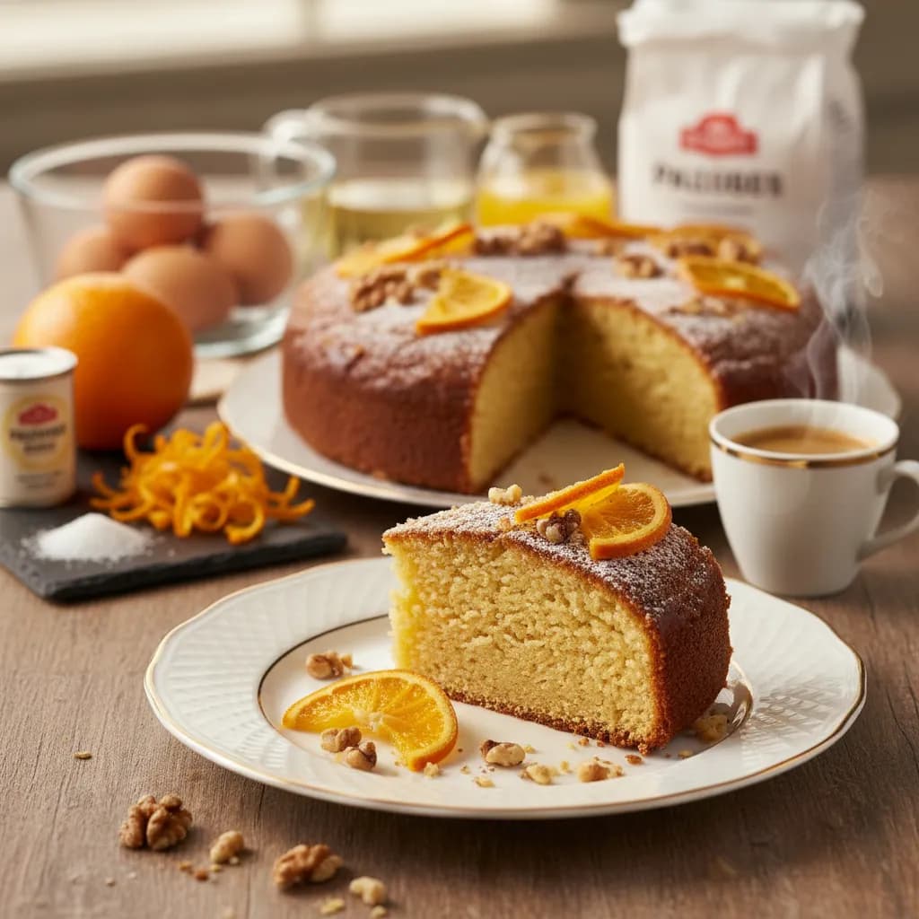 Bolo de Laranja e Noz