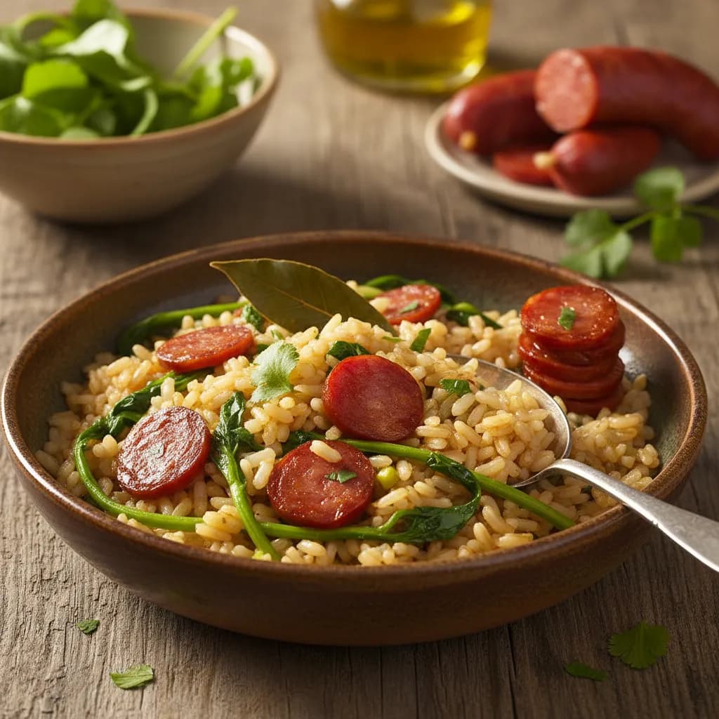 Arroz de Espigos com Chouriço